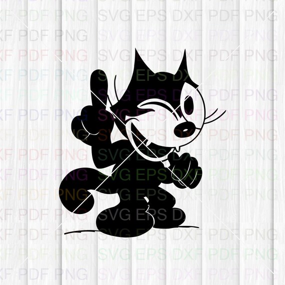 Felix The Cat 008 Svg Dxf Eps Pdf Png Cricut Cutting file | Etsy