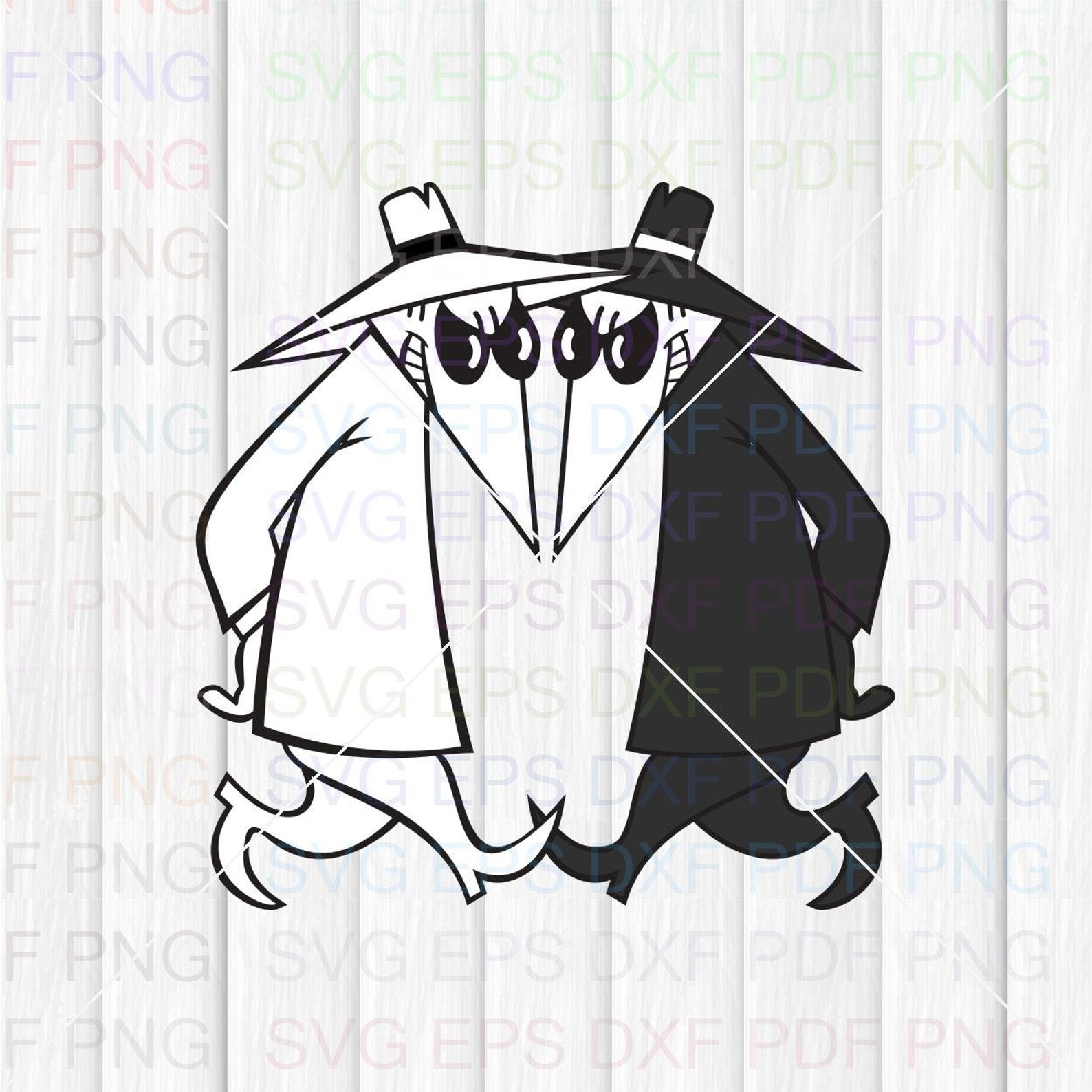 Spy Vs Spy 002 Svg Dxf Eps Pdf Png Cricut Cutting file Etsy