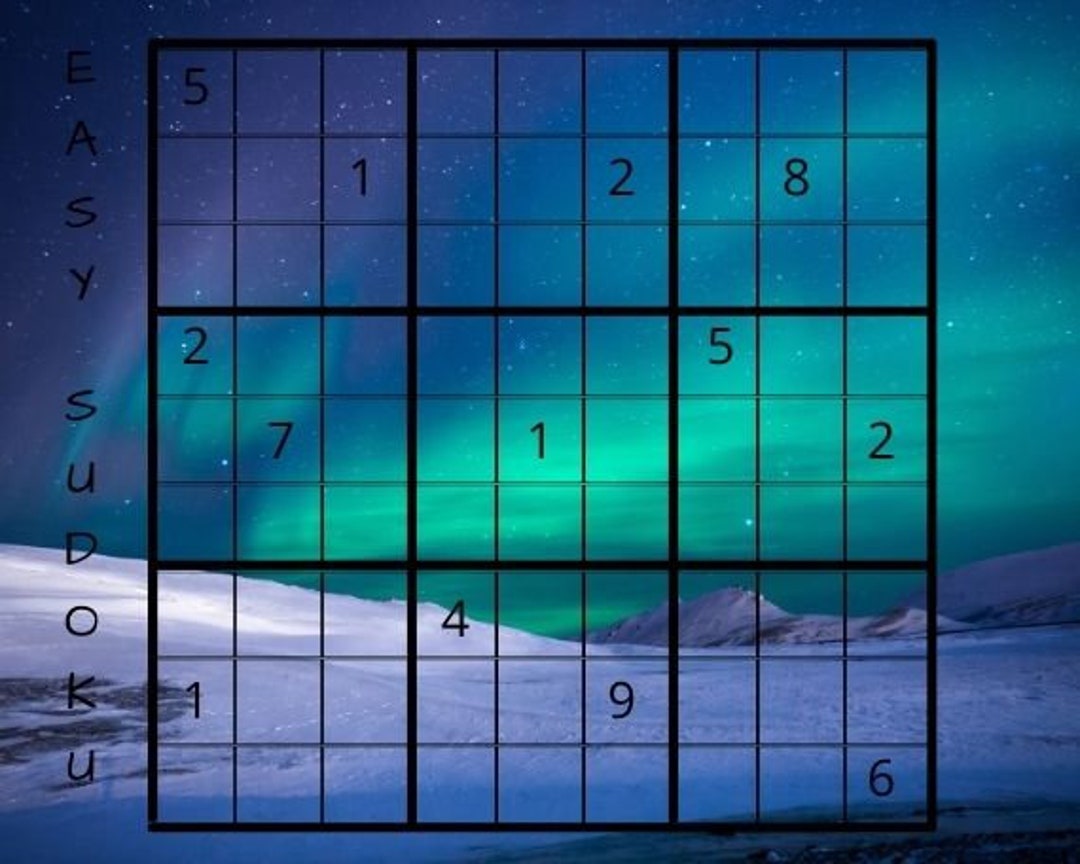 Easy Sudoku Puzzles Etsy