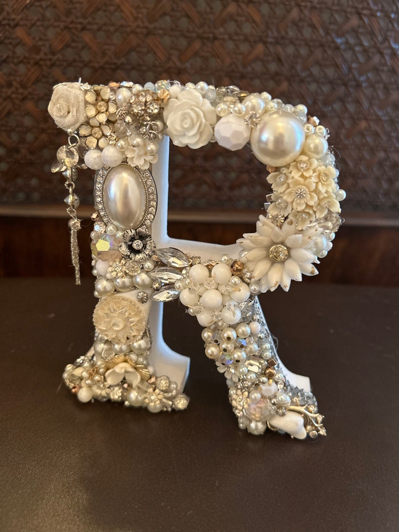 Letter R Rhyinetsones Jeweled Letter R - Etsy