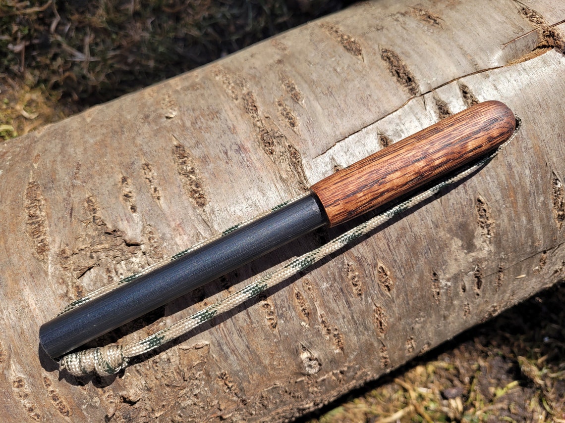 Ferro Rod with Oak handle Large Ferro rod Ferrocerium Rod Etsy