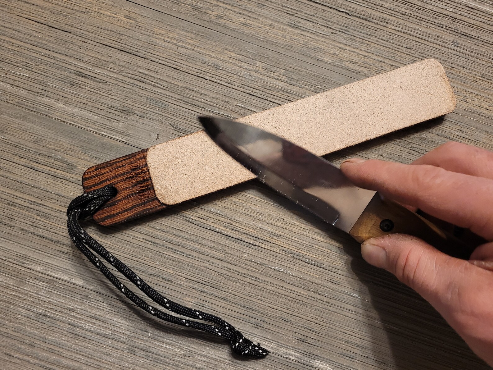 Knife strop/ Leather knife strop/ field strop/ portable strop/ Etsy