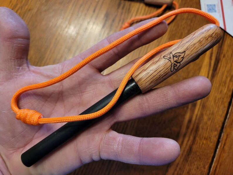 Ferro Rod with Oak handle Large Ferro rod Ferrocerium Rod Etsy