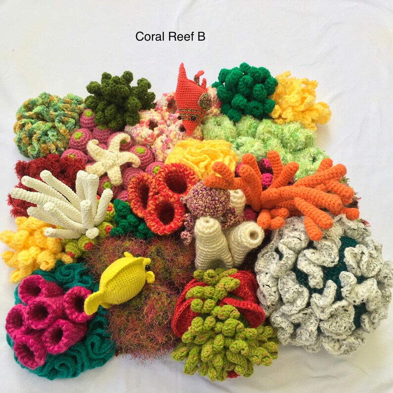 Art Collectibles Fiber Arts Great Crochet Coral Reefs 20 Different Types Of Coral Eco Friendly Ocean Theme Home Decoration Sea Creatures Little Mermaid