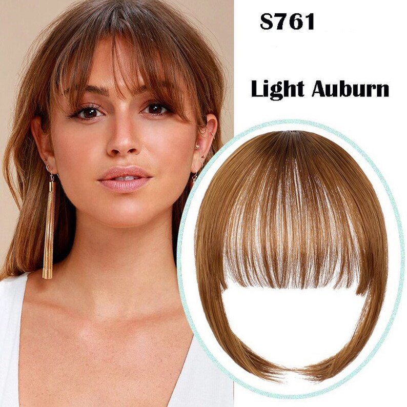 Natural Hair Bangs Thin Thick Bangs Clip in Front Fringe Etsy UK