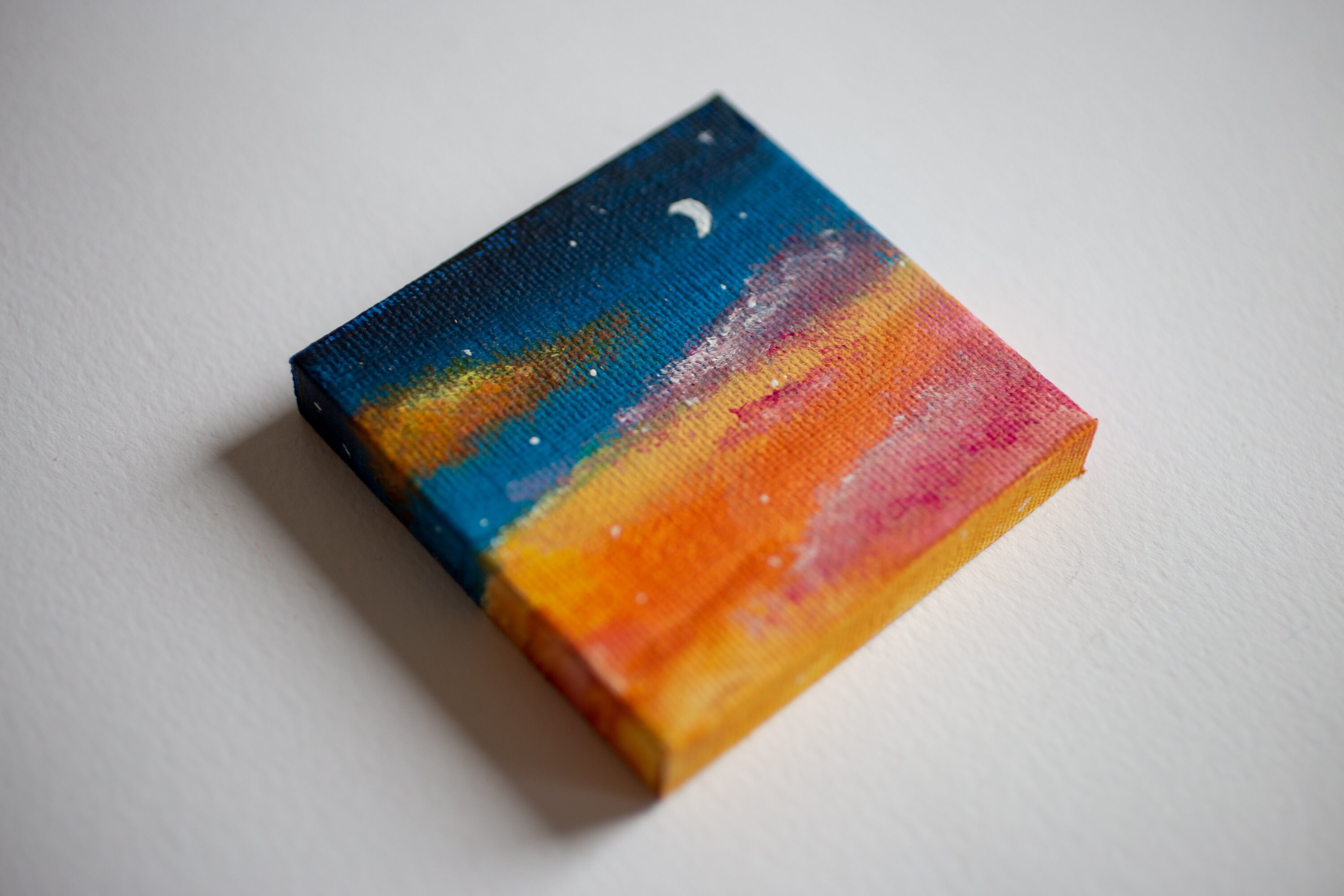 Paintings on Canvas Mini Sunset Painting Original | Etsy