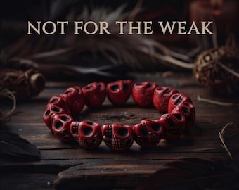 Red Skull Voodoo Bracelet Passion and Protection Talisman Haunted Skull Jewellery Love Attraction Energy Charm