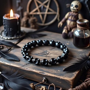 Voodoo bracelet, magic amulet, talisman, protection spell, destruction spell image 1