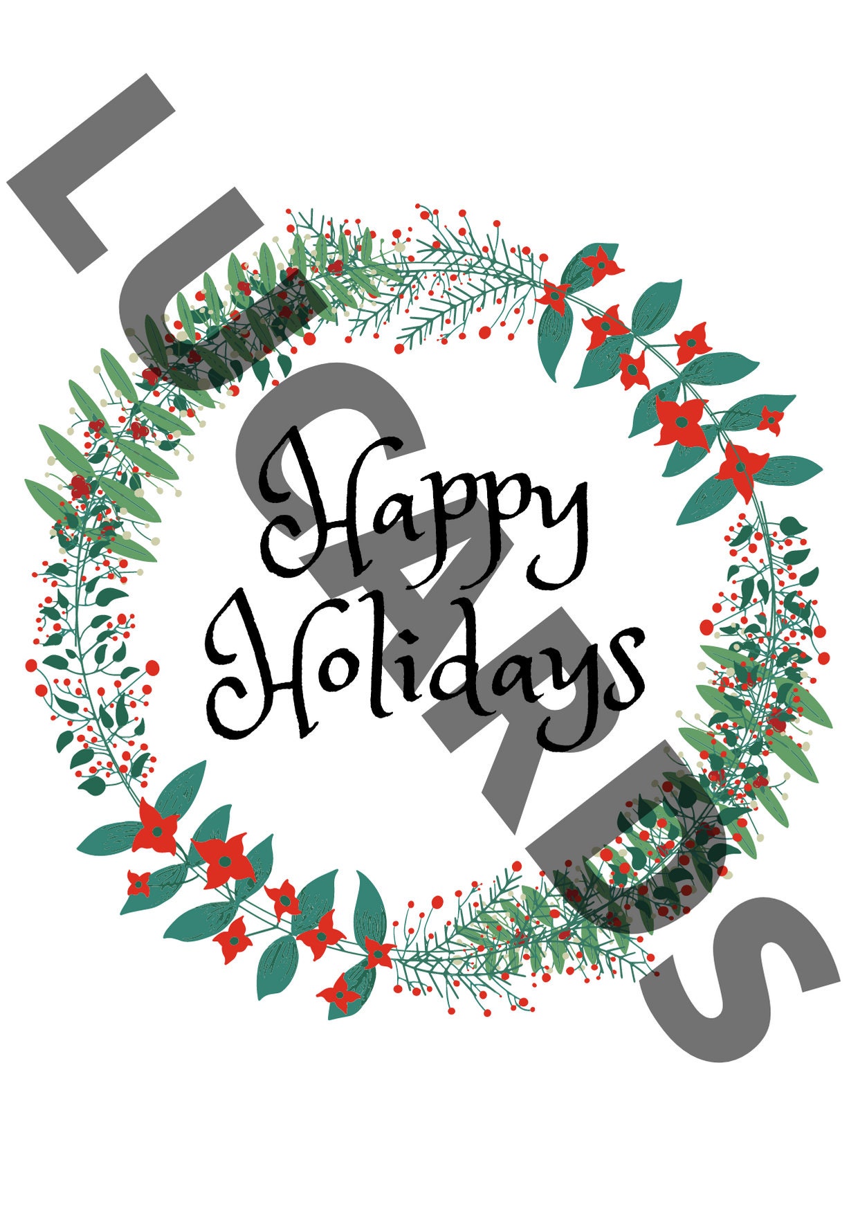 Christmas Card Downloadable Printable Christmas Holiday | Etsy