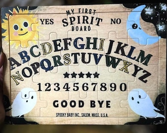 Drewniana układanka Ouija: Komunikacja z duchami dla początkujących (12x8,86 cala)