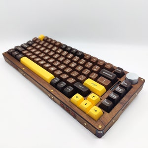 Handmade Wooden Craft & Arcylic 75% Wireless RGB Mechanical Keyboard Kit Gasket Hot Swappable Socket 83keys Switch