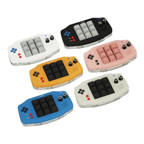 GBA Style Programmable Knob Mini Wired Mechanical Keyboard Numeric Keypad Support VIA Gasket Hot Swap Socket Switch RGB Backlit