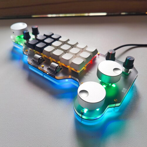 Acrylic Programmable Knob Numeric Wired Mechanical Keyboard Etsy