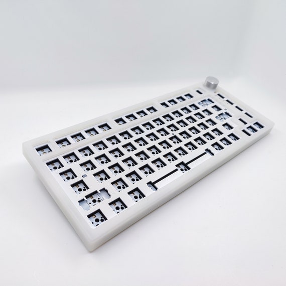Kit de clavier mécanique RGB sans fil, blanc Transparent, joint, bouton  rotatif, interrupteur à prise échangeable à chaud avec 3/5 broches, 75  touches -  France