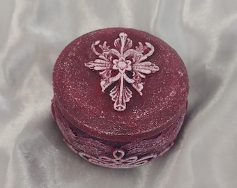Resident Evil Village Aromatherapy Candle, Vanilla soy candle,  Toxin Free, Hand decorated,  Jewelry Box,  Gamer Fans Gift, Red, Gothic