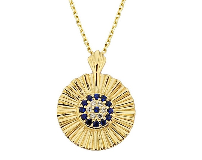 Coin Evil Eye Necklace