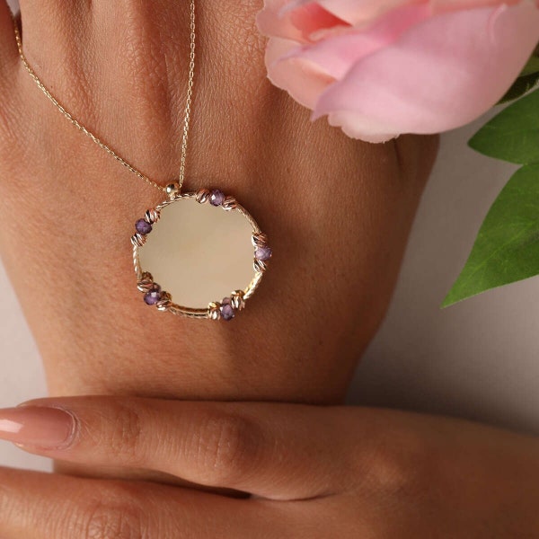 Mirror Necklace Etsy