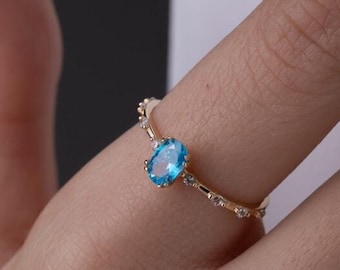 Oval Shaped Gemstone Ring