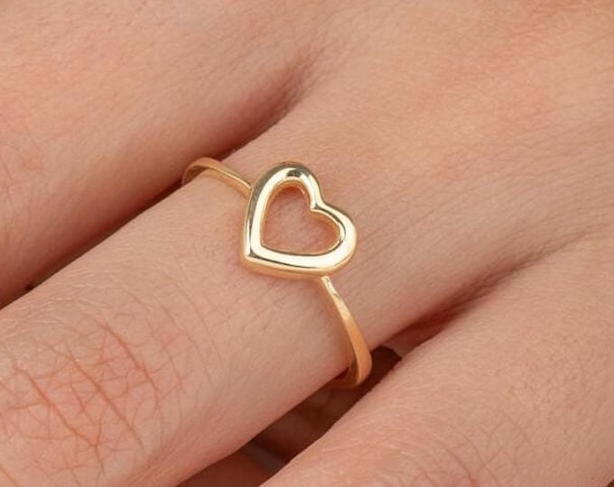 14K Gold Heart Ring
