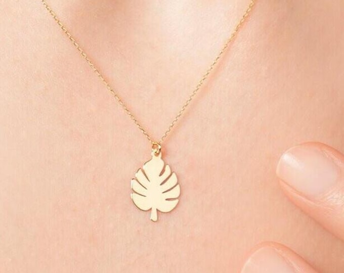 14K Gold Leaf Necklace