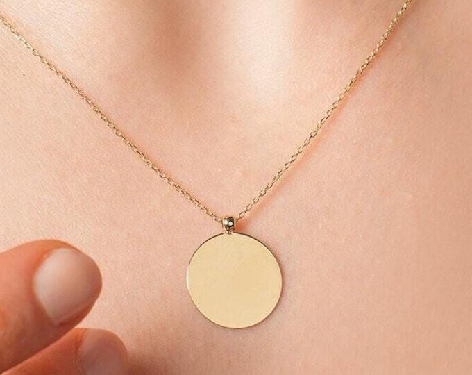 14K Gold Personalized Engraving Necklace