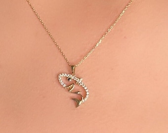 14K Gold Baby Shark Necklace