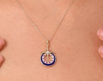 14K Gold North Star Necklace