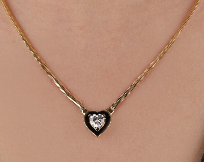 Herringbone Necklace in 14K Gold