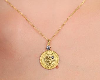 14K Gold Ottoman Tughra Necklace