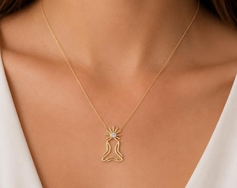 14K Gold Meditation Necklace