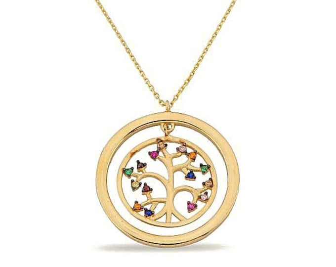 Birthstone Family Tree Necklace