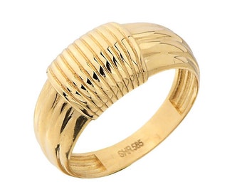 14K Gold Signet Ring-  Unique Signet Ring-  Elegant Signet Pinky Ring- Vintage Signet Ring- Anniversary Ring Gift- Anniversary Gift