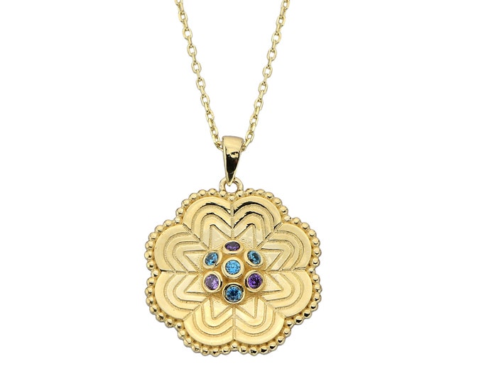 14K Gold Flower Of Life Necklace