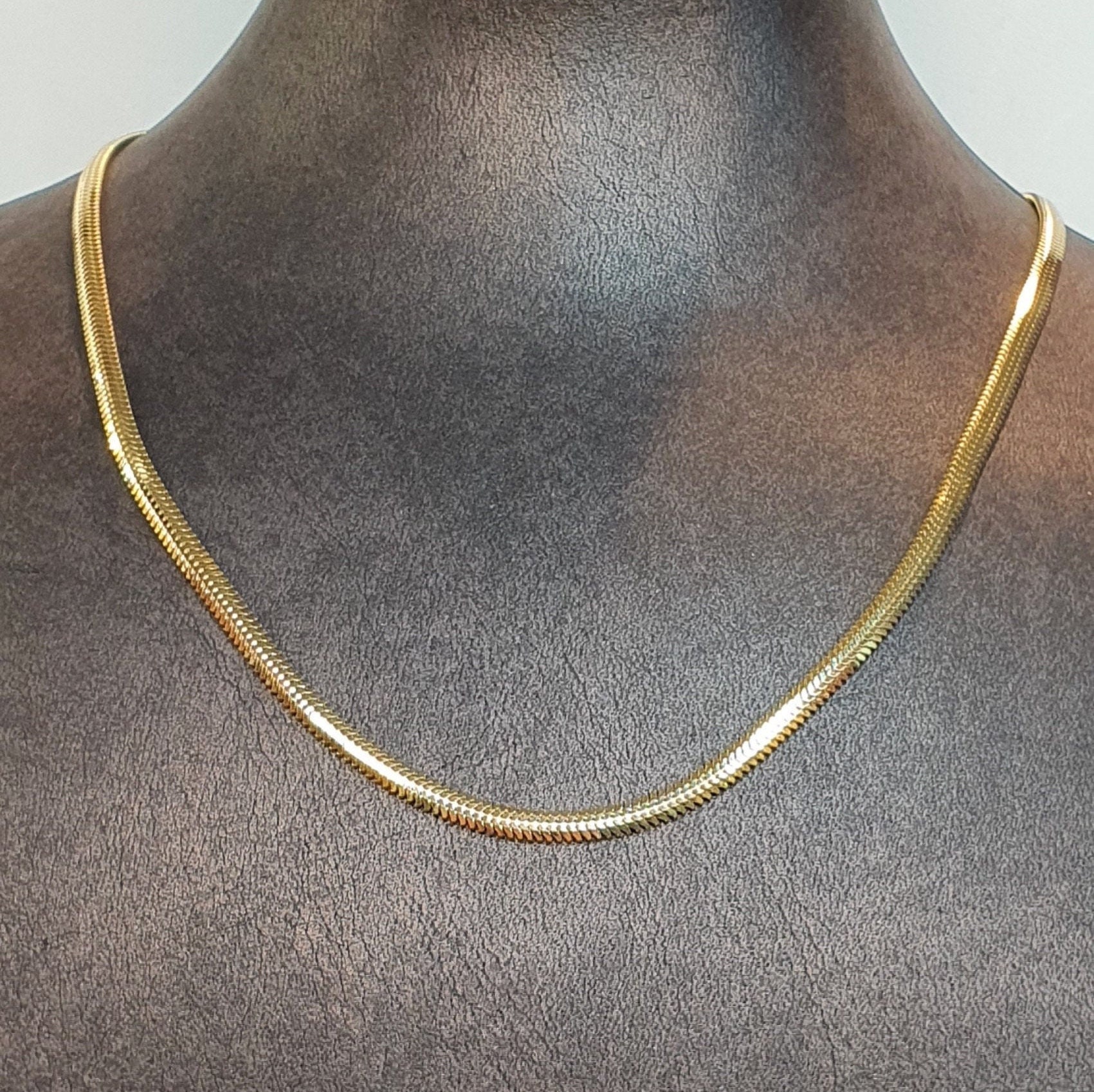Width 3mm Stainless Steel Flat Necklace Gold Waterproof Filmy Snake Chain  Flat Soft Snake Bone Chain Necklace Bracelets - AliExpress