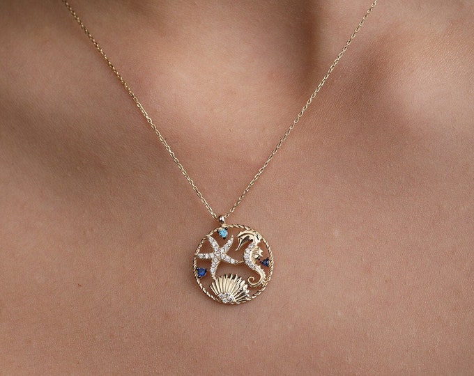 14K Gold Hawaii Sea Life Coin