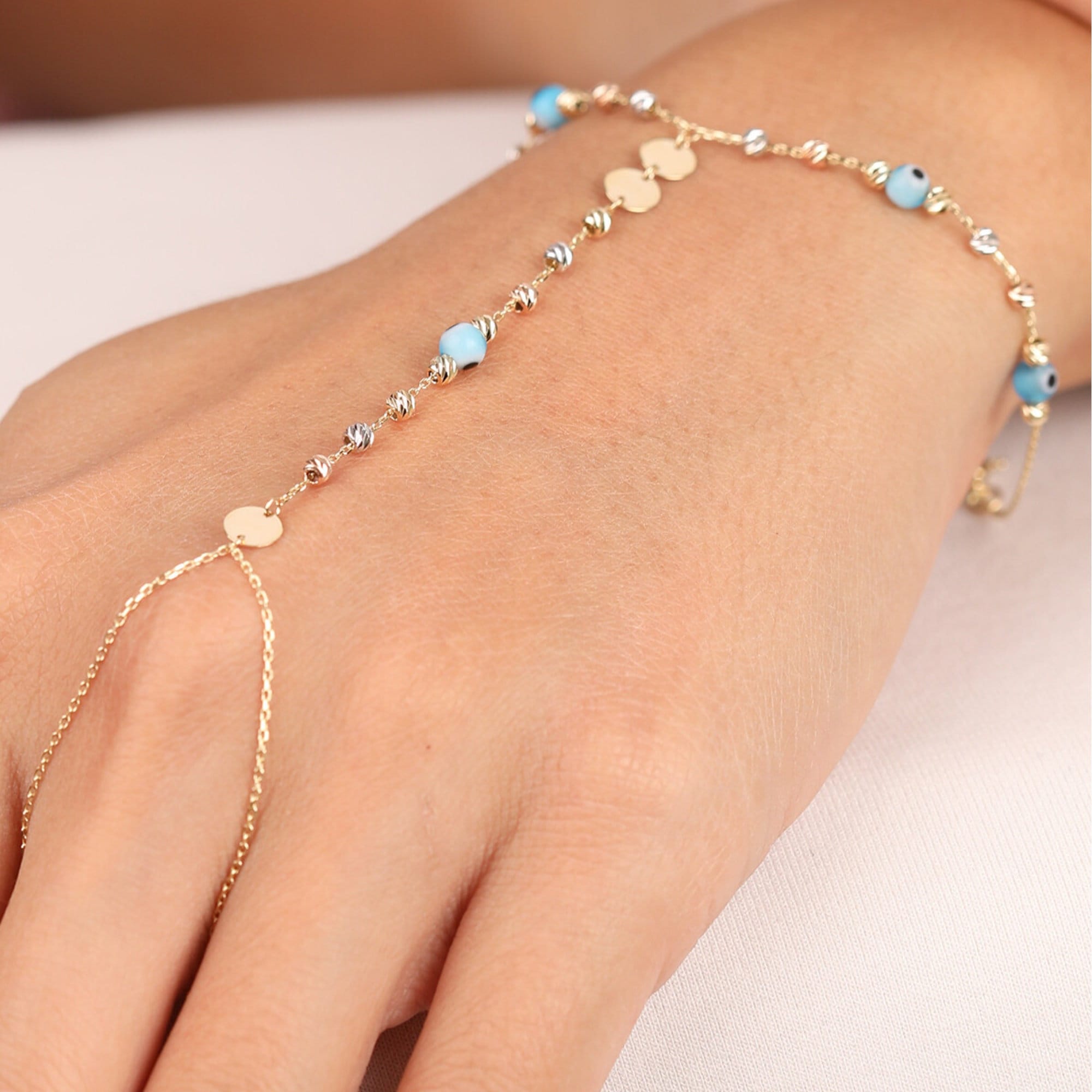 14k gold slave online bracelet