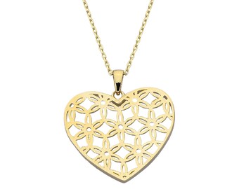 Heart Flower Of Life Pendant