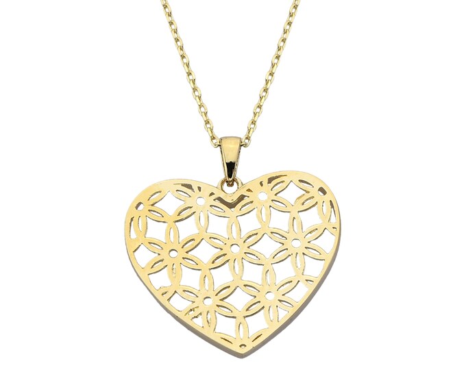 Heart Flower Of Life Pendant