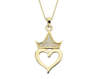 Disney Princess Heart Crown Pendant