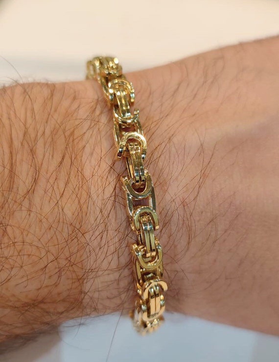 14K Gold Italian Byzantine Chain Men 