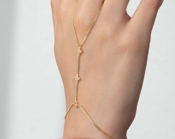 Clover Hand ChainW/ Birthstone