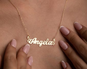 14K Gold Name Necklace