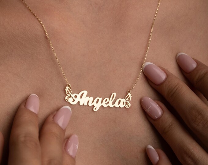 14K Gold Name Necklace