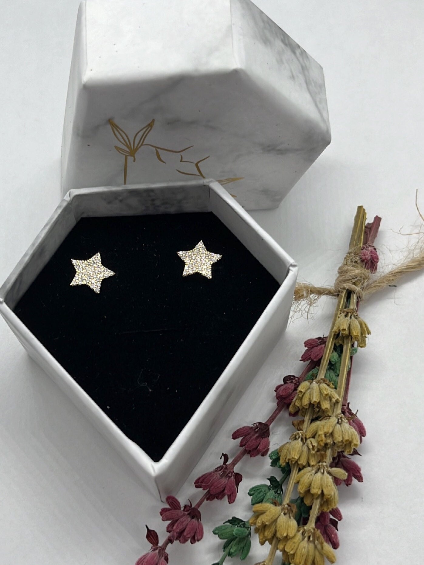 Gold Star Earrings - Solid Sterling Stars With Hearts Dipped In Gold – Mark  Poulin Jewelry