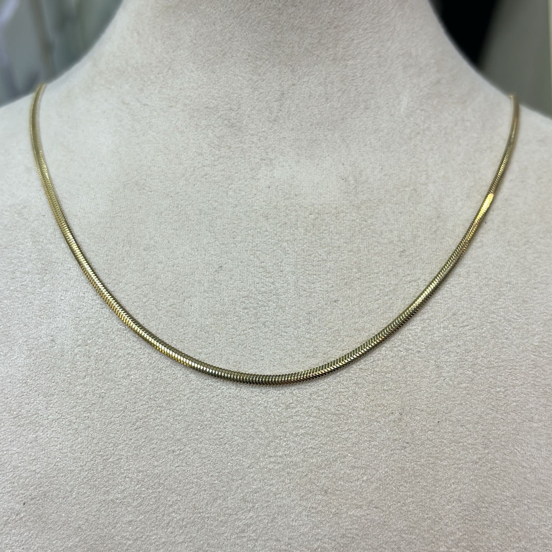 14k gold 2024 snake necklace