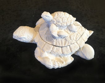 Adorable Sea Turtle trinket box ready to paint.