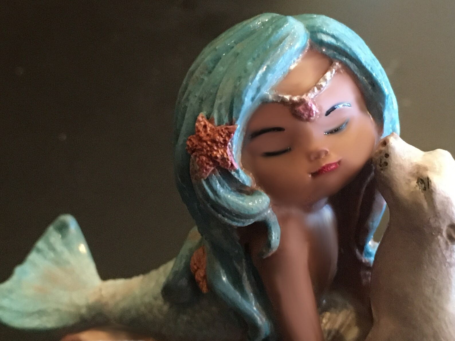 African American Mermaid Figurine Black Mermaid Black Etsy