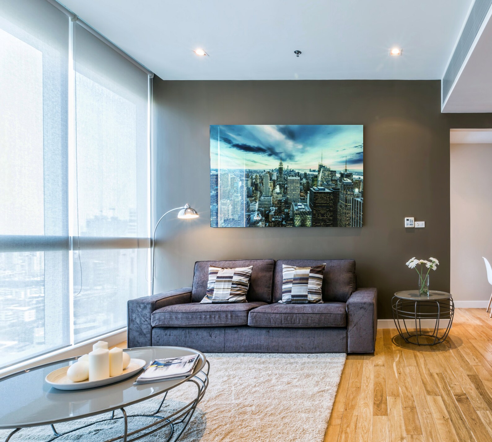 New York Skyline Glass Picture Wall Art Image Art Printed Etsy