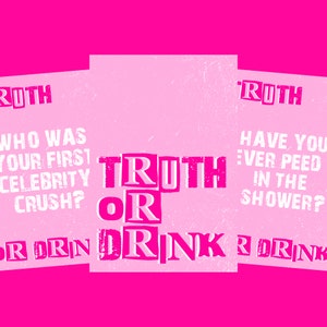 WAHRHEIT ODER TRINKEN | Digitaler Download Trinkspiel, 18 Karten