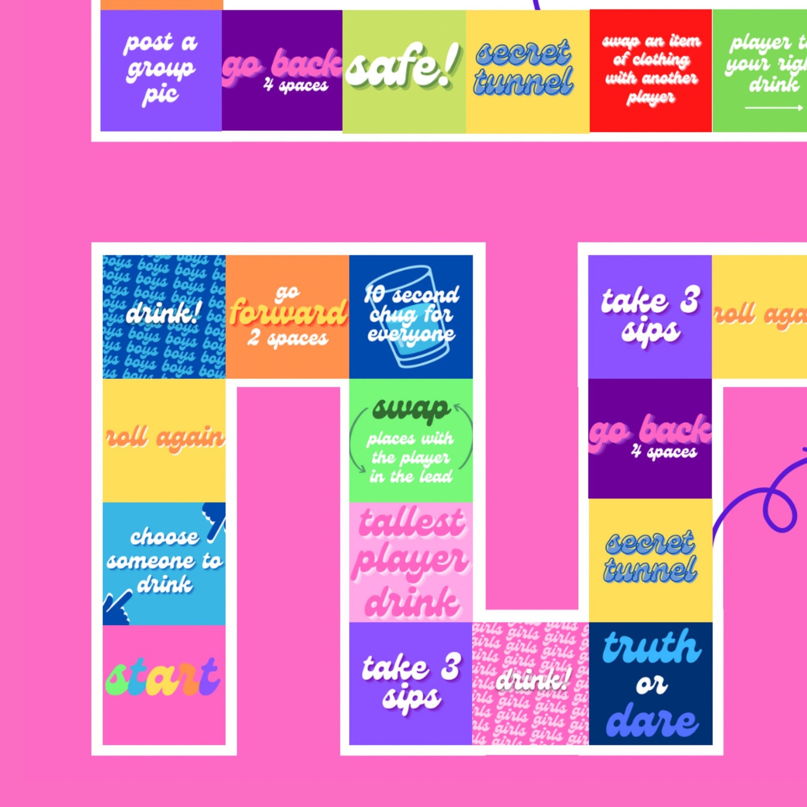 Drinks on Board A3 Board Game Digital Download Printable Etsy